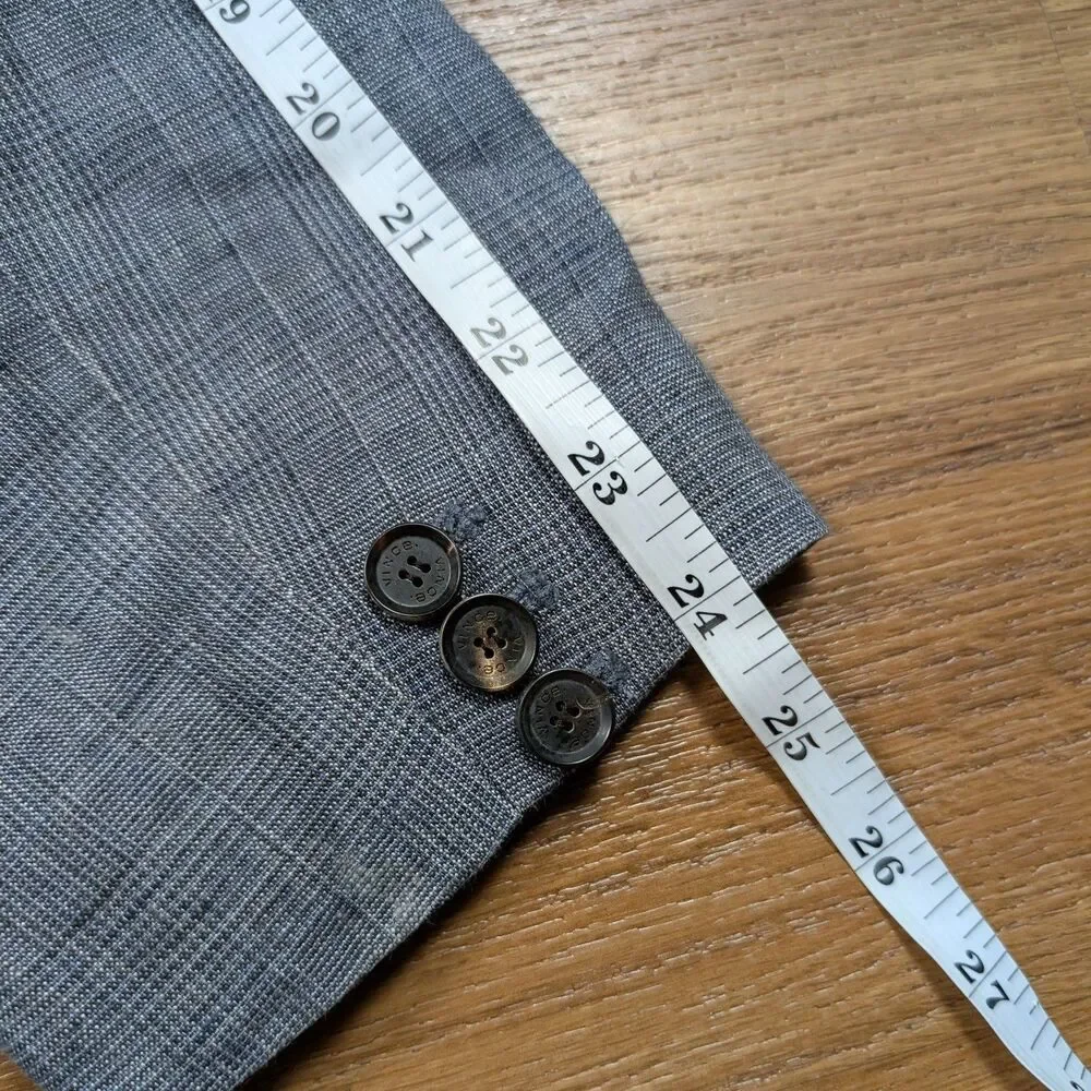 Vince Linen Blazer Sports Coat Jacket Men’s Size Medium Gray 2 Button Business